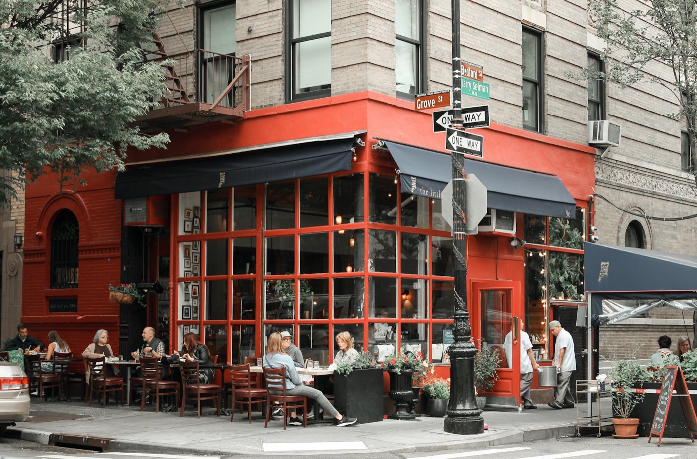 Red corner café in the West Village
